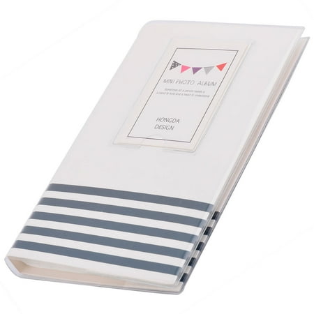 Memo Case - Household PVC Stripes Print Photo Picture Card Memos Stamp Storage Case Album