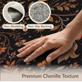 thumbnail image 6 of ODIKA 4'x6' Washable Area Rug Stain Resistant, Low Pile, Easy Care Black Gold Elegance with Floral and Star Motifs Intricate Garden Design Celestial Accents for Dorm Room, Small Living, 6 of 7
