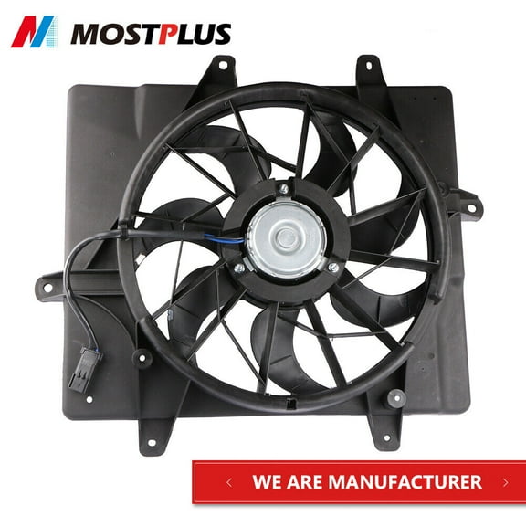MOSTPLUS Radiator Cooling Fan Assembly Fits 2001-2005 Chrysler PT Cruiser 2.4L