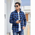 thumbnail image 6 of Puztloy Flannel Shirt Men Plaid Button Down Shirts Long Sleeve for Men Regular Fit Winter Business Work Dress Shirts with Pockets, 6 of 7