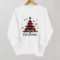 thumbnail image 5 of Cadancy Merry Christmas Sweatshirts for Women Plaid Xmas Tree Funny Print Pullover Tops Loose Crew Neck Long Sleeve Holiday Shirts Winter Vacation Party Outfits 2025, 5 of 5