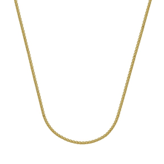 10k Yellow Gold 1.65mm Round Wheat Chain Necklace Lobster Lock Closure - 4.1 Grams - 16 Inch
