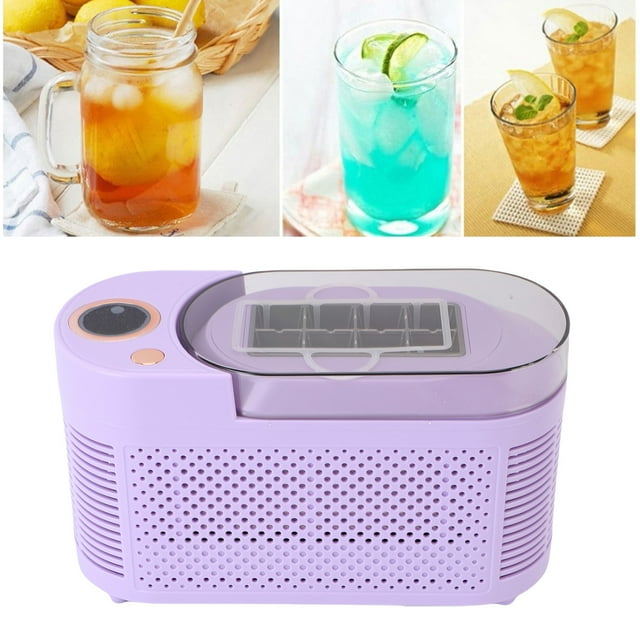 Machine à Glaçons de Comptoir, Machine à Glaçons Portable, Cube Intégré Haute Efficacité, 8 Glaçons en 10 Min, Machine Compacte Portable pour Faire de la Glace pour la Maison, la Cuisine, le Bureau, le Bar