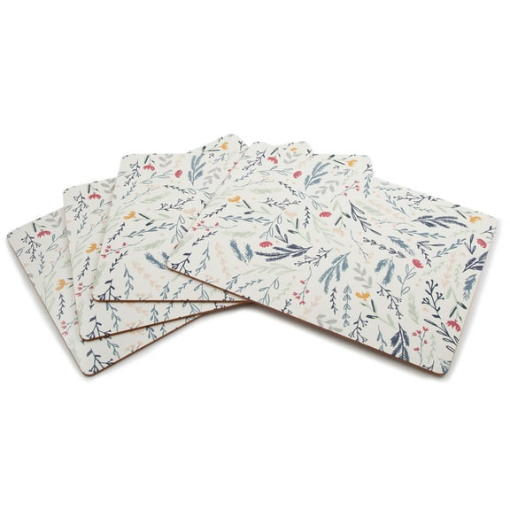 CounterArt "Meadow Sketch" Hardboard Tabletop Placemats 4-Pack
