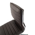 thumbnail image 7 of Pemberly Row Armless Mid Back Manager's Faux Leather Chrome Base Chair- Espresso, 7 of 7