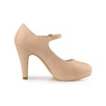 thumbnail image 3 of BLISSFUL STEP Women's Platform Chunky Heel Sandals Pumps Nude 9.5, 3 of 7