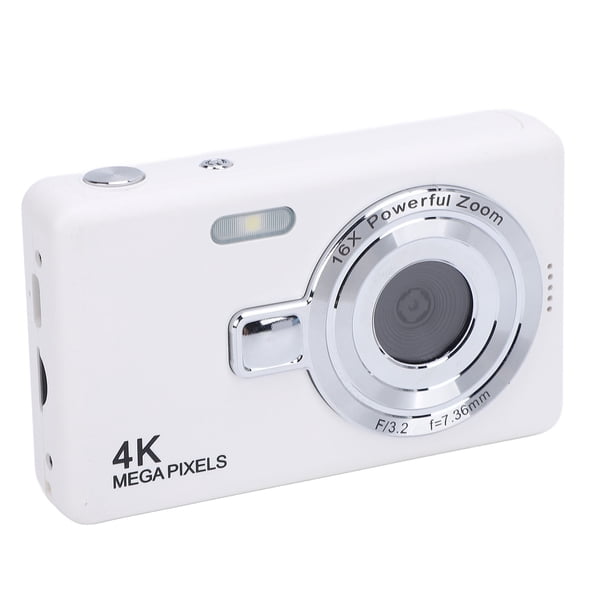 Cámara Digital 4K, Cámara Vlogging de 50MP para Fotografía, Zoom de 16x, Cámara Digital Retro de Apuntar y disparar, Pantalla HD de 2,4 Pulgadas, Compatible Con Hasta 64G,