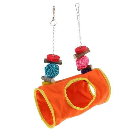 Bvdfgk Parrot Toy Bird Cage Accessories Macaw Parakeet Soft Warm Hammock Tunnel Bed