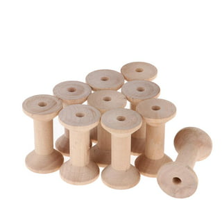2Pcs Vintage Wooden Spools DIY Reels Organizer for Sewing Ribbons Twine Wood  Crafts Tools Thread Wire Spool Needlework Supplies