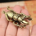 thumbnail image 5 of Solid Brass Insect Figurine Beetle Statue Home Animal Decor Ornament 3pcs, 5 of 12