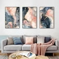 thumbnail image 2 of 3pcs Abstract Pink Ink Painting Wall Art Luxury Gold Marble Texture Poster Print Canvas Picture for Living Room Decor, 2 of 6
