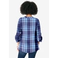 thumbnail image 3 of Roaman's Women's Plus Size Plaid Henley Tunic, 3 of 3