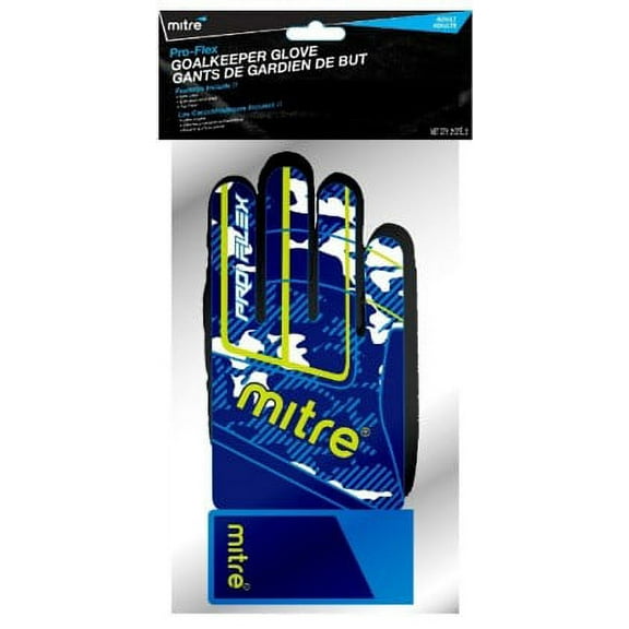 MITRE GOALIE GLOVE JUNIOR BLUE SIZE 5
