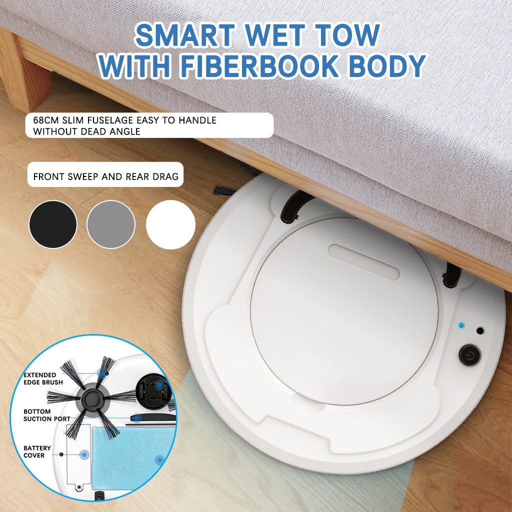 Wovilon Stick Vacuums Electric Brooms 1800Pa 3In 1 Smart Sweeping Robot Sweep Suction Drag Machine Wet And Dry Vacuum