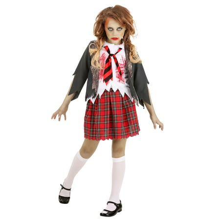 Zombie School Girl Costume for Kids