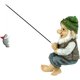 thumbnail image 4 of Estatua de gnomo de jardín - El guardián del gnomo de pesca - Gnomos de jardín al aire libre - Estatuas divertidas de gnomo de césped, a todo color TUNC Sencillez, 4 of 5
