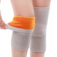 thumbnail image 1 of sweethay 1 par de rodilleras de terciopelo, Protector cálido, tirantes de felpa, soporte transpirable para gimnasio, rodillera, calentador de piernas Suministros térmicos Gris L sweethay HA071016-02, 1 of 6