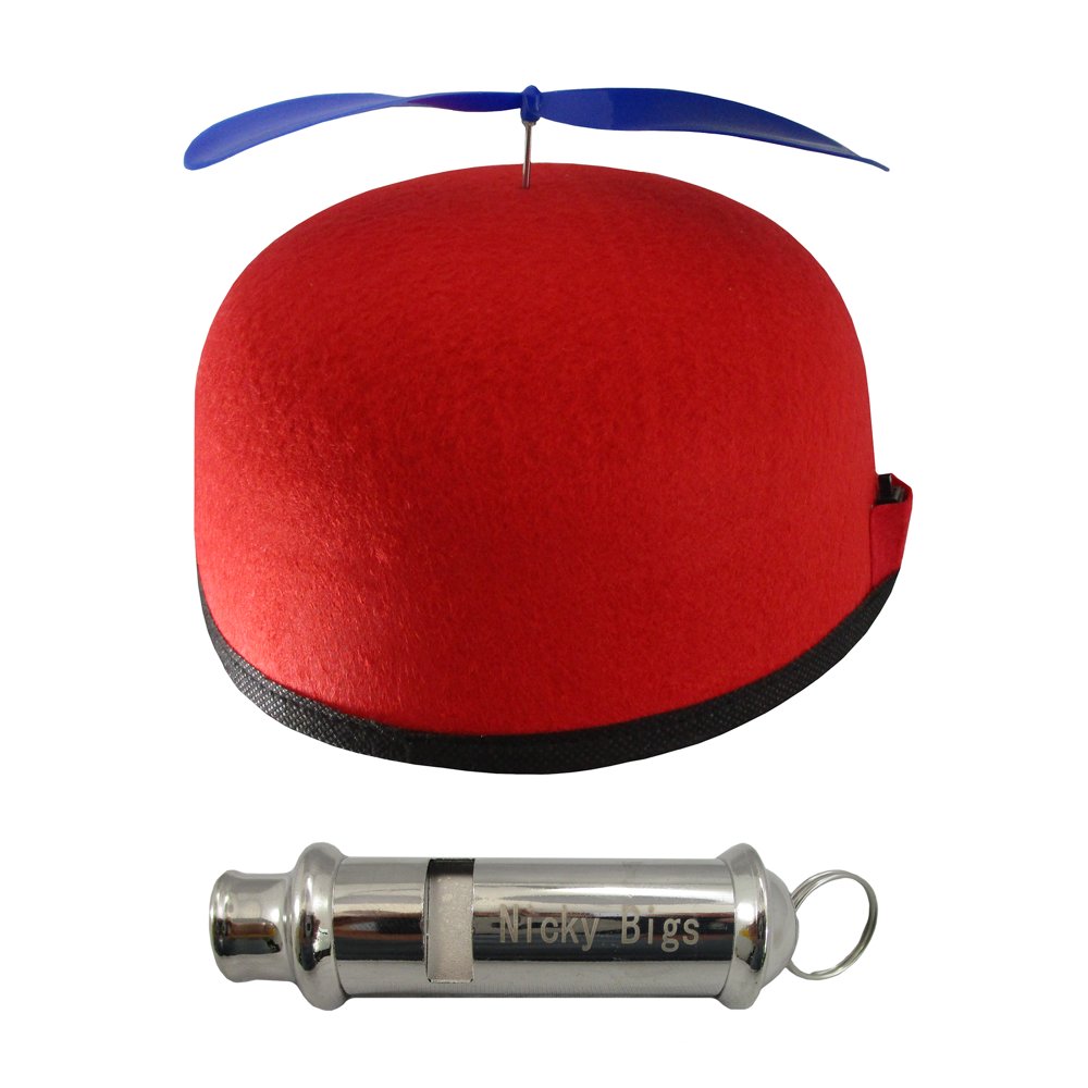Nerdy Battery Operated Propeller Hat Helicopter Beanie Train Whistle