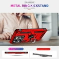 thumbnail image 7 of Decase Compatible with Moto G Stylus 5G (2025) Case+1-Pack Tempered Screen Protector,Military Grade Drop Protection Cover with 360° Rotating Kickstand,Heavy Duty Shockproof Rugged Phone Case,Red, 7 of 7