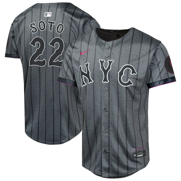 Youth Nike Juan Soto Gray New York Mets City Connect Limited Jersey
