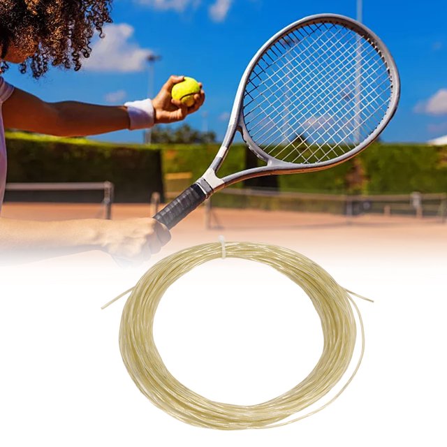 Tennis Strings, 12.2m 1.30mm Elastic Nylon Tennis Racquet Wire Tennis String Tennis Rackets String for Replace Damaged Line of Tennis Racket