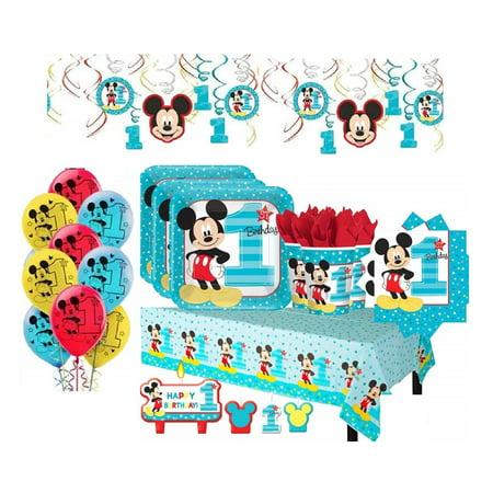 Mickey Mouse 1st Birthday Mega Party for 16 (Best Return Gift For First Birthday Party)