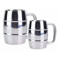 thumbnail image 1 of Taza de acero inoxidable en forma de barril de 450 ml para café y cerveza, 1 of 8