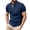 Dark Blue, variant on Zekutng Mens T Shirts Button Stand up Collar Casual Solid Short Sleeve Tops,Sizes S-3XL