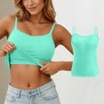 thumbnail image 2 of XFeng Womens Adjustable Camisole Sleeveless Square Neck Spaghetti Strap Tank Tops Basic Shirt,Mint Green,XXXXL, 2 of 5