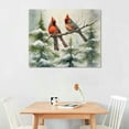 thumbnail image 2 of ONETECH Christmas Wall Art Cardinals Picture - Print Red Bird Painting Stretched and Framed Ready to Hang for Wall Décor, 2 of 4