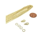 Blue Moon Beads Gold Metal Findings Cable Chain for Jewelry Making, 100 inches-Unisex-Teen to Adult