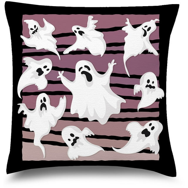 Awkward Styles Halloween Decorative Pillow Covers Fearful Ghosts Throw Cushion Case