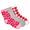Checker Candy Canes/Pink, variant on Women's Holiday Drinks Cozy Socks, 3-Pack, Size 4-10