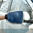 thumbnail image 6 of Microfiber Car Wash Gloves With Chenille & Polyester Terry Scratch-Free Cleaning Elastic Cuffs Water Waves in Blue, 6 of 8