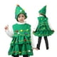 thumbnail image 5 of Disfraz de árbol de Navidad para niñas pequeñas, vestido verde sin mangas y sombrero de árbol, ropa para festivales, actuaciones escénicas, cosplay., 5 of 6