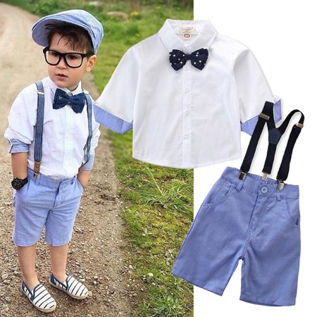 Toddler Boys Summer Clothes Shirt Shorts Gentleman Outfit Suit Walmart Canada