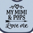 thumbnail image 4 of Inktastic Mimi and Pops Love Me Girls Baby Bib, 4 of 4