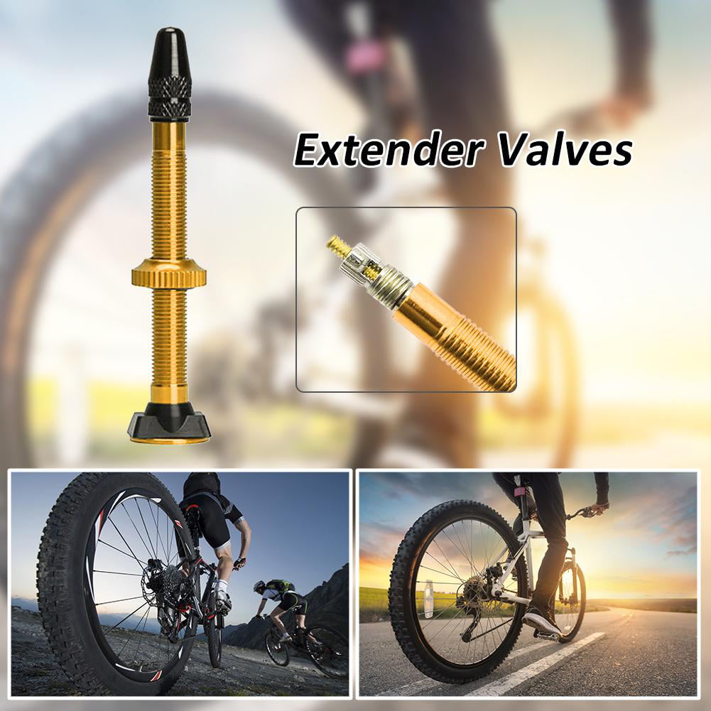Details about   2pcs 40/60mm MTB Road Bike Extender Valves Tubeless Presta Valve Core 