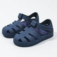 thumbnail image 2 of YDFCWXW Jelly Sandals for Girls,Boys Summer Casual Closed Toe Jelly Flats Shoes with Adjustable Strap for Toddler Kids (Blue, 3.5-4 Years), 2 of 5