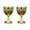 Golden green, variant on AOOOWER 2Pcs Metal Wine Cup Goblet 30ml Decorative Drink Cup Vintage Medieval Goblet Drinking Glass Home Drinkware Enduring