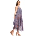 thumbnail image 3 of Sakkas Kara Long Draped Sleeveless Marbled Caftan Dress / Cover Up - Blue / Multi - One Size Regular, 3 of 5