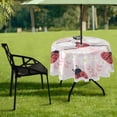 thumbnail image 7 of Coolnut 60" Ladybugs Flower Outdoor Round Tablecloth, Waterproof Stain-Resistant Non-Slip Circular Tablecloth with Umbrella Hole and Zipper for Tabletop Backyard Party BBQ Decor, 7 of 7