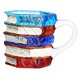 thumbnail image 2 of Taza de café con forma de libro (350 ml), regalo para club de lectura, artículos novedosos, accesorio colorido. Mango transparente, 2 of 9