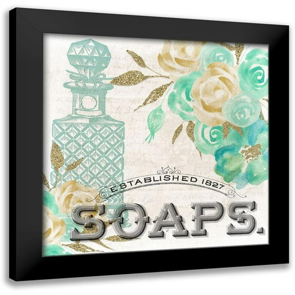 Allen, Kimberly 12x12 Black Modern Framed Museum Art Print Titled - Vintage Soap 2