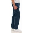 thumbnail image 3 of Wrangler Cargo Pants for Men Big and Tall - Twill Half Elastic Mens Cargo Pants Color-Navy, Size XLT-6X, 3 of 6