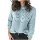 thumbnail image 1 of Puntoco suéter mujer Casual moda pulóver manga larga cuello redondo suéter tejido tops liquidación de Navidad Puntoco Puntoco-5557, 1 of 6