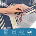 thumbnail image 5 of Yayeee Kitchen Curtains Tier Set of 2 Light Filtering 57"x24" Over Sink Window Panels, Black Stripes, 5 of 7