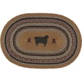thumbnail image 3 of VHC Brands 34056 Heritage Farms Sheep Jute Oval Placemat, 12 x 18 in. - Set of 6, 3 of 4