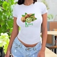 thumbnail image 3 of Playera Blusa De KIWI – Estilo Tropical que Te Llena de Vida Ropa Para Mujer Color Blanco Talla Chica Marca Emil SaEs, 3 of 4