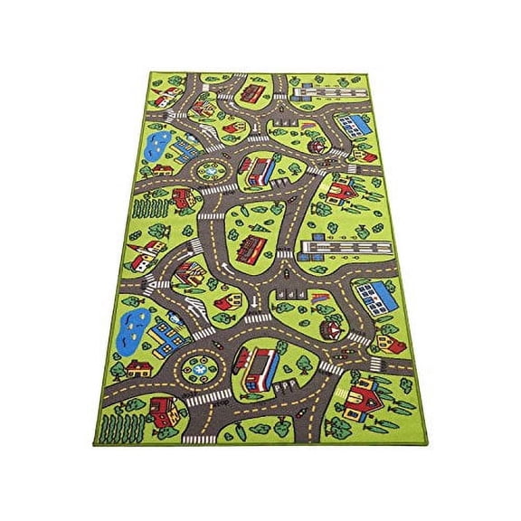 Extra Large 79" x 40" Kids Carpet Playmat Rug- Great for Playing With Cars - Play, Learn And Have Fun Safely
